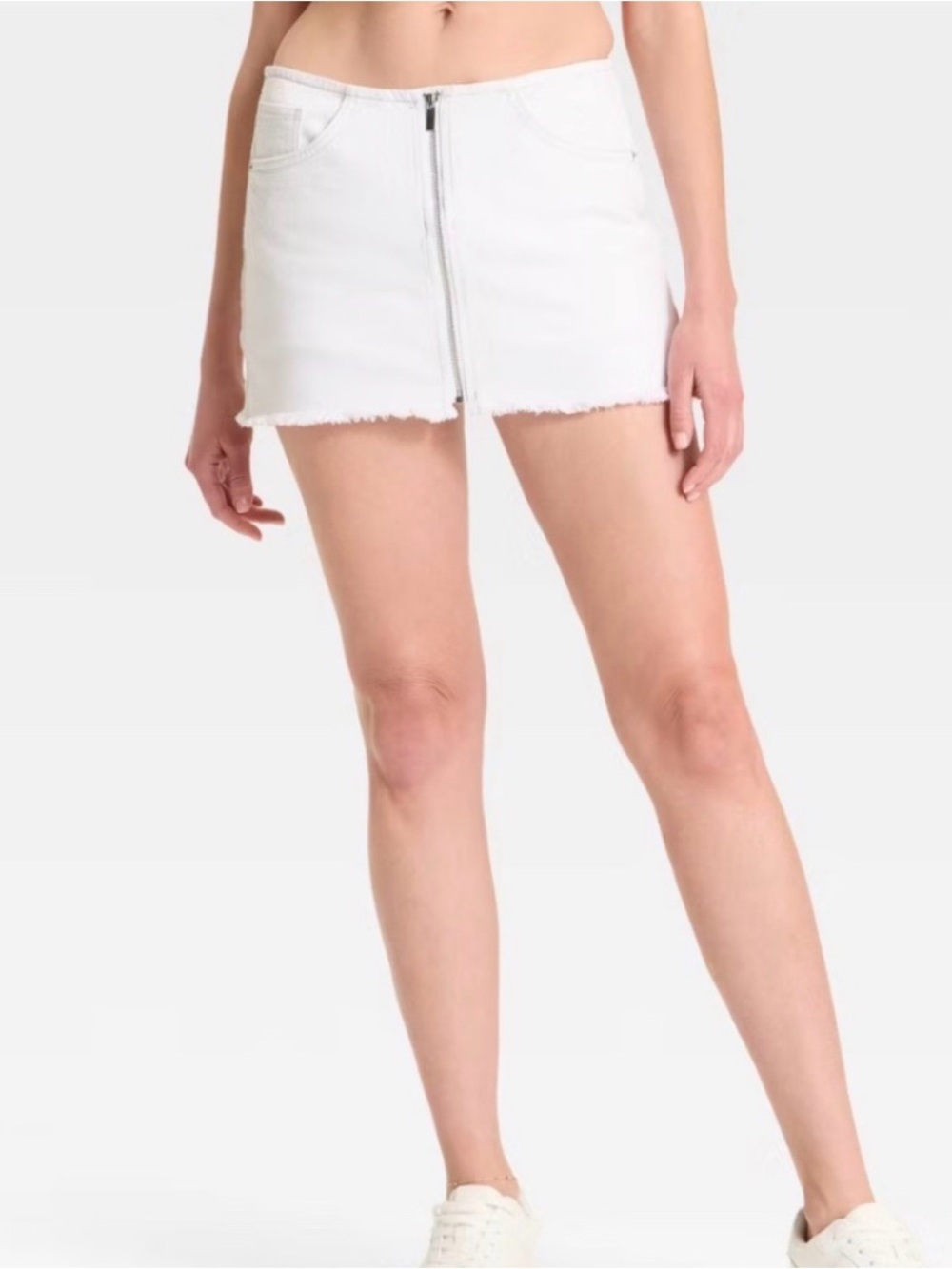 S34 NWT Wild Fable Low Rise Zipper Front Denim Mini Skort - Size: XL